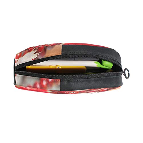 Aramel Recubierto Fruta Pinchos Bolso Organizador Estuche Lápiz Estuche Bolsa Cremallera Pequeño Maquillaje Bolsa Papelería estudiantes Clase Niños Niño Adolescente Colegio Colegio Campus Regalo