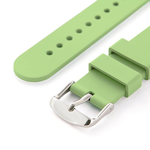 Archer Watch Straps | Repuesto de Correa Reloj de Silicona para Hombre y Mujer, Caucho Fácil de Abrochar para Relojes y Smartwatch | Verde Té, 20mm