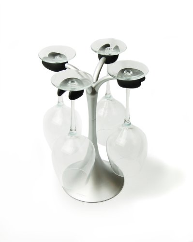 Architec AirDry - Estante de secado para copas de vino, diseño sin punta para 4 vasos
