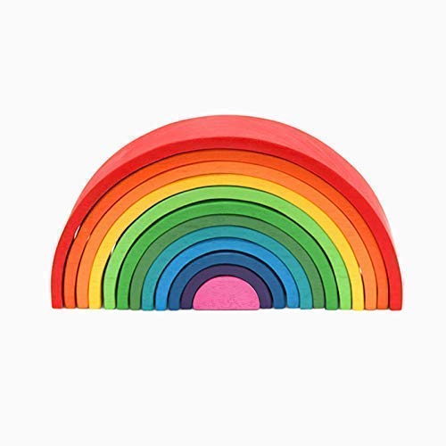 Arcoiris de madera de 12 arcos. Juguetes Educativos. Aprendizaje para niños.