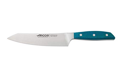Arcos 191623 Cuchillo Santoku, Acero Inoxidable, azul