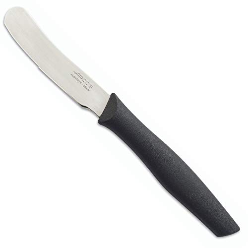 Arcos Cuchillo Mantequilla 70 MM. -N Serie Nova 188000, Acero Inoxidable, Negro