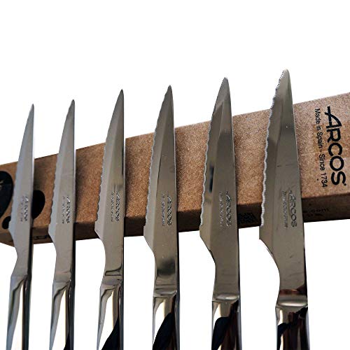 Arcos Cuchillos de Carne, 6 Piezas, Cuchillos Chuleteros, Acero Inoxidable, (Caja Cartón)