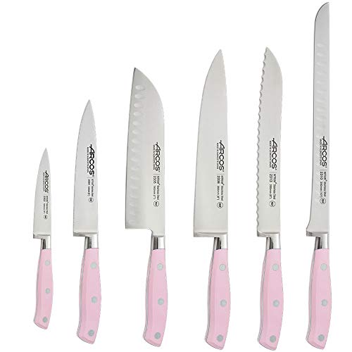 Arcos - Kabra Kit 6 Cuchillos Serie Rose + Soporte magnetico + Chaira