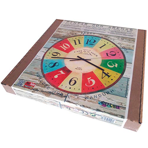 Arenart - Set Pintar con Arenas de Colores - Reloj Café de la Tour Ø 38 cm