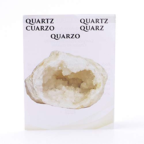 ARITZI Colgante Irregular de Piedra Natural de Cuarzo Blanco con Gancho de Metal de aleación y Cadena de Acero de eslabones de 50 cm con Bolsa Organza