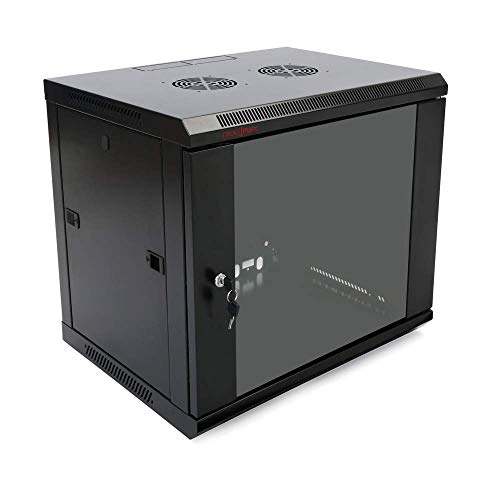 Armario Rack Mural 19" 12U 600x450x635mm Pared Negro SOHORack de RackMatic