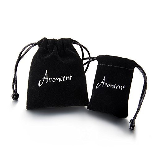 Aroncent Pulsera de Cuero Trenzado Brazalete Decorado de Picas Póker Collar con Colgantes de Baraja de Cartas de Acero Inoxidable Juego de Joyería de Cuerpo para Hombre – 2PCS