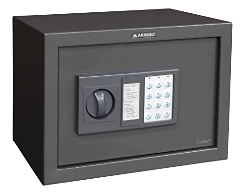 Arregui T25EB Caja fuerte de sobreponer electrónica (350 x 250 x 250 mm), Gris oscuro
