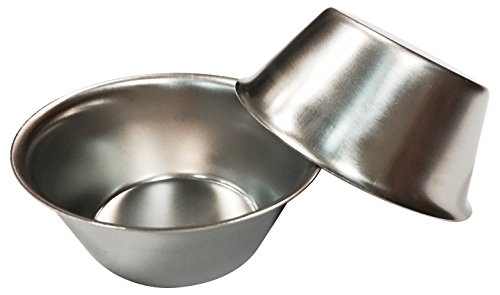 Artame ART32209 – Juego de de 6 moldes para Pasteles de Nata, Acero Inoxidable, 5 cm, Plateado