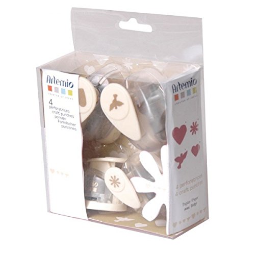 Artemio - Kit de 4 perforadoras de Papel, diseño de Boda, Multicolor