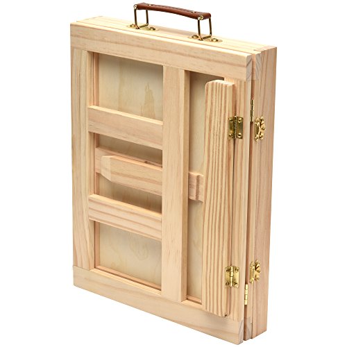 Artina Set de Pintura Milano Caballete de Mesa y Kit de Pintura de 19 Piezas con Colores acrílicos extraordinario