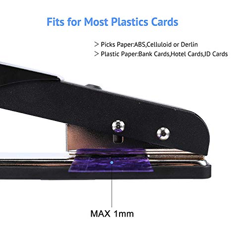 Asmuse Plectrum Pick Punch Maker Cortador Perforadora de Púa de Guitarra para Bajo Eléctrica Accesorios de DIY Herramientas con Cuero Tiras de Celuloide Premium y Papel de Lija de Plectro
