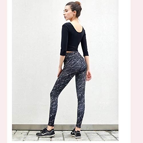 Asnvvbhz Pantalones de Yoga Pantalones de Yoga de Cintura Alta para el Control de la Barriga de Las Mujeres, Leggings Impresos Medias de Ejercicio Gimnasio Pantalones Pitillo Pantalones con Malla