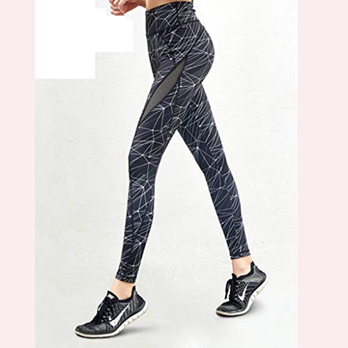 Asnvvbhz Pantalones de Yoga Pantalones de Yoga de Cintura Alta para el Control de la Barriga de Las Mujeres, Leggings Impresos Medias de Ejercicio Gimnasio Pantalones Pitillo Pantalones con Malla