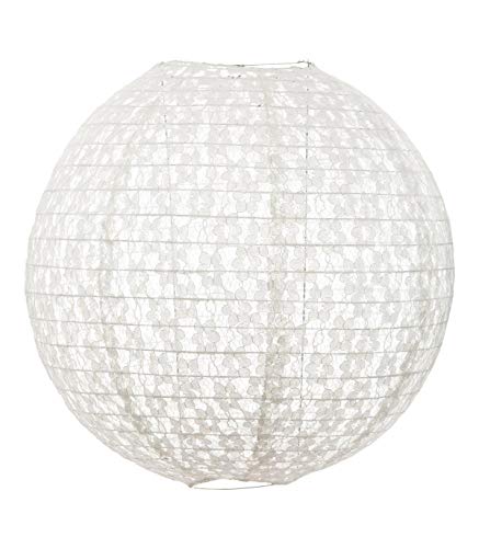 Atmosphera - Farol japonés de encaje de algodón (40 cm)