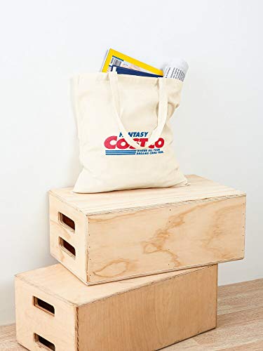Attracosports Stuff Fantasy Costco Long Logo Sleeve Tote Cotton Very Bag | Bolsas de supermercado de lona Bolsas de mano con asas Bolsas de algodón duraderas