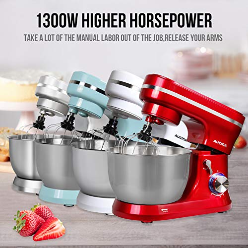 Aucma - Gancho para masa con recubrimiento de teflón, Classic aluminio fundido a presión, pieza de repuesto para robot de cocina AUCMA de 5,5 litros