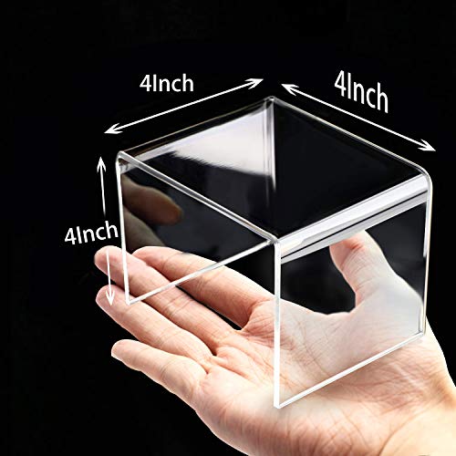 AUFIKR Elevadores de exhibición de acrílico Transparente, Estante de exhibición de 3 Piezas para Figuras, buffets, Cupcakes y Soportes de exhibición de Joyas, con película Protectora Adhesiva