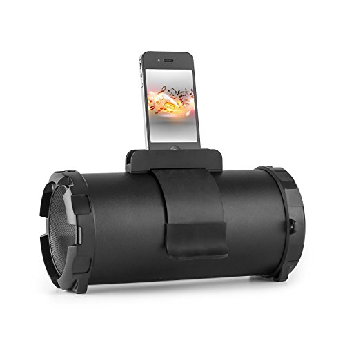 auna SmartHold Soporte para Tablet y Smartphone (Sujeccion para Altavoz Tubular, Metal, Flexible, Base con Goma Antideslizante)