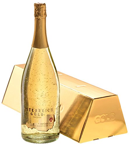 Austria Gold Espumoso con Copos de Oro de 23 Klt, 1.5 Litros