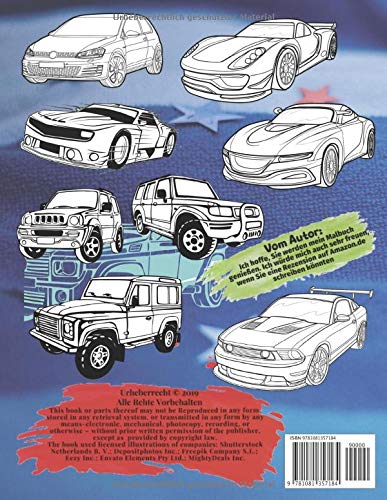 Autos Lustiges Malbuch für Kinder. Groß 400+ Seiten. Mehr als 200 Automodelle: Citroen, Land Rover, Ferrari, Peugeot, Hyundai, Volkswagen und andere. ... Kunsttherapie. Entspannendes Malbuch für Kind