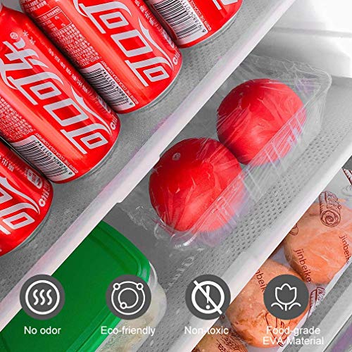 Awinker 4 Piezas Protectores Rollo Anti Deslizante para los Cajones de la Cocina Estera del Refrigerador Impermeable Reutilizable 45X150cm, Blanco