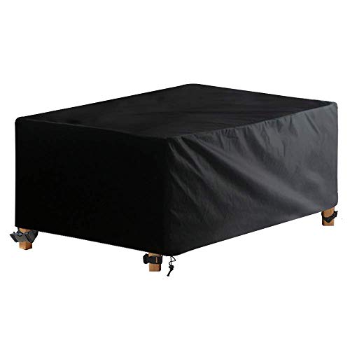 AWNIC Funda Mesa Jardín Funda Muebles Patio Terraza Impermeable Tela Oxford Resistente al Desgarro 210X120X71cm