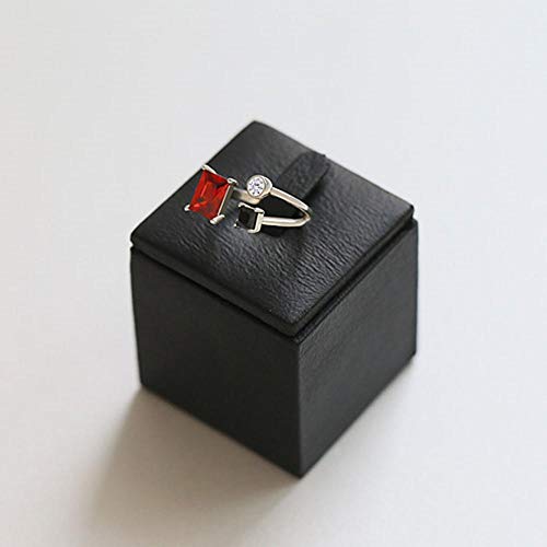 Axiba Anillo de Plata de Ley 925 incrustado con Anillo de Apertura de Temperatura de Gemas - Dale a Alguien Que amas