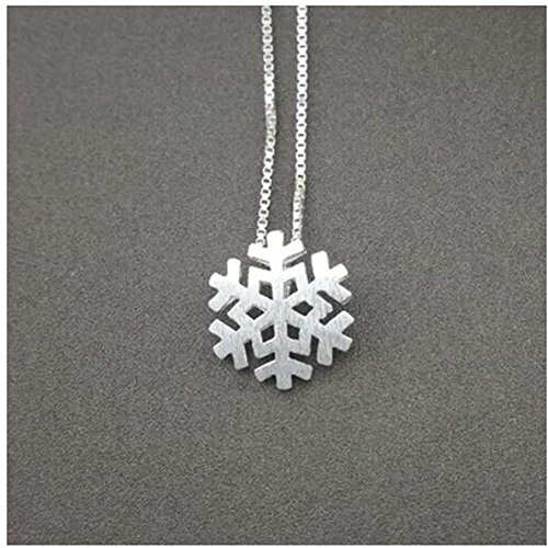Axiba Cadena de Plata Manga Collar Dibujo Copo de Nieve Pura Plata de Ley 925 joyería de Plata El Regalo más Hermoso