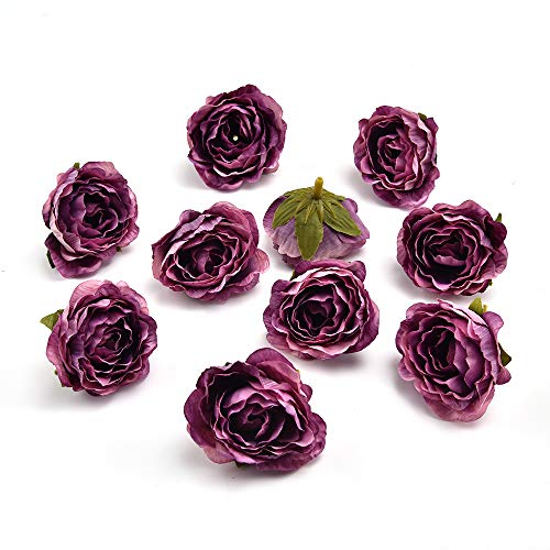 AzXU flores de seda a granel al por mayor al por mayor flores de cerezo de seda, pequeñas rosas artificiales, corona de amapola, decoración de boda, álbum de recortes, lote de 4 cm