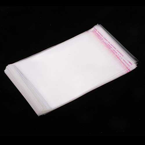 B Baosity 100pcs Bolsas de Plástico de Sellado Transparente Papel de Máscara Organizador de Joyerías - 8x12cm