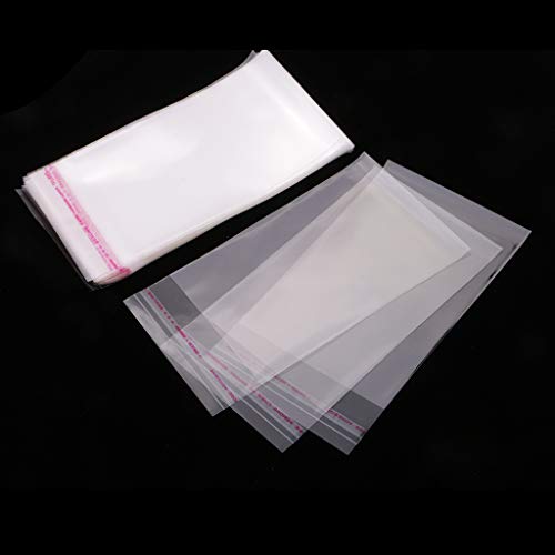B Baosity 100pcs Bolsas de Plástico de Sellado Transparente Papel de Máscara Organizador de Joyerías - 8x12cm
