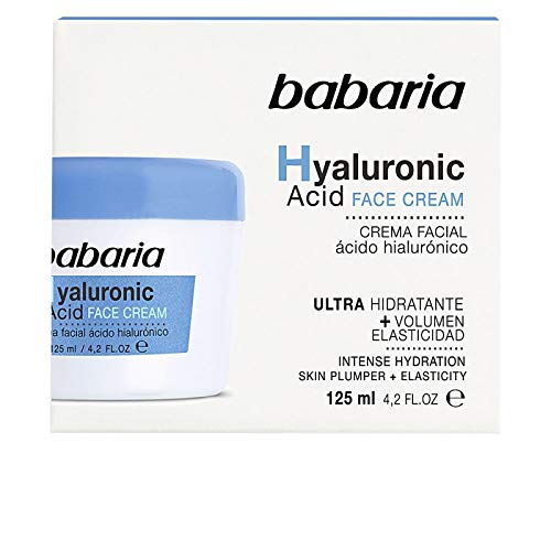 Babaria Hyaluronic Acid Crema Facial Ultrahidratante, 125 ml, Pack de 1