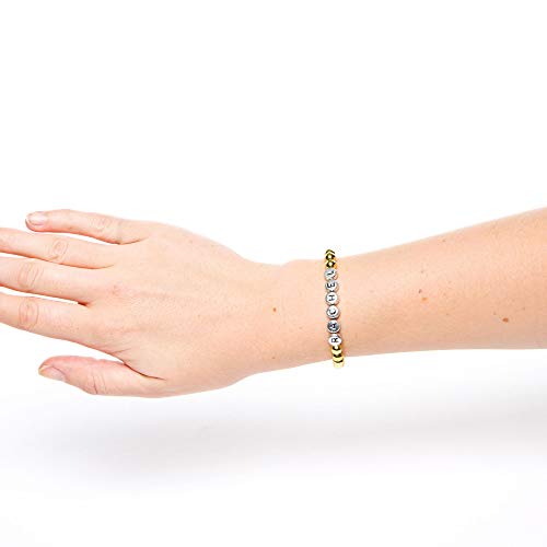 Baker Ross Cuentas de alfabeto de oro y plata: ideal para joyería, brazalete, collar y llaveros, manualidades y regalos para niños, regalos y más (paquete de 400)