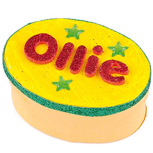 Baker Ross Pegatinas Autoadhesivas de Letras del Alfabeto de Espuma con Purpurina (Paquete de 850) Para decorar tarjetas, collages y manualidades infantiles