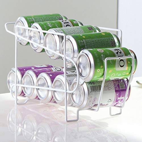 Ballylelly Latas Soportes de almacenamiento Estantes Bebidas Gaseosas Coca Cola Dispensador de latas de cerveza Estante de almacenamiento Refrigerador Organizador de cocina Herramientas