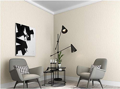 Ballyzess Papel Autoadhesivo Arroz Blanco Europeo Color Sólido Decoración Del Dormitorio A Prueba De Agua Fondo Cálido Pared Papel Pared Pared Renovación Del Hogar-53x1000cm