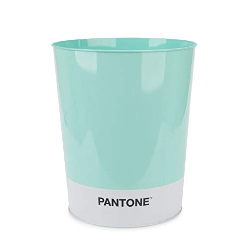 Balvi Papelera Pantone Color tuquesa Cubo de Reciclaje para la Oficina y el hogar Producto de papelería de diseño Moderno y Minimalista Lata 26x22x17,7 cm