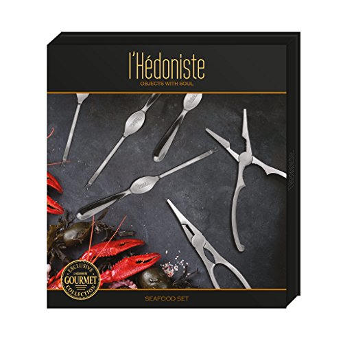 Balvi - Set de marisco l'Hédoniste. 6 Piezas, de Acero Inoxidable 