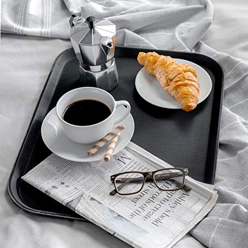 Bandeja antideslizante para servir - Para comida y bebidas - Negro - 35 x 45 cm