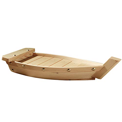 Bandeja para servir sushi, platos de madera para barco de sushi, platos de madera para servir, vajilla, restaurante, bar, bandeja de sushi, barco, platos de cocina japonesa hecha a mano