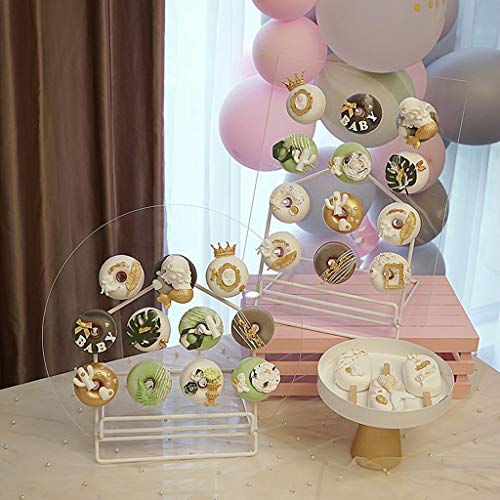 Bandejas para tartas Portatartas Rosquillas exhibición del soporte reutilizable Acrílico Placa del buñuelo titular de la decoración de la boda del partido de cumpleaños dount la tabla del bebé Postre