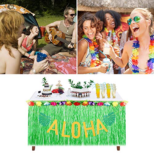 Banner fiesta aloha ZERHOK Banner aloha Luau Bandera fiesta aloha decoración aloha para fiesta de aloha tropical y hawaina en playa piscina y BBQ