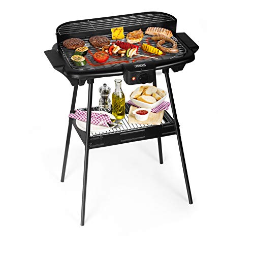 Barbacoa eléctrica Princess 112247 – Equipada con pie – Gran tamaño