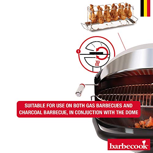 Barbecook Kippenvleugelhouder Parrilla para Alas de Pollo, Gris, 43.2x15.7x15.5 cm