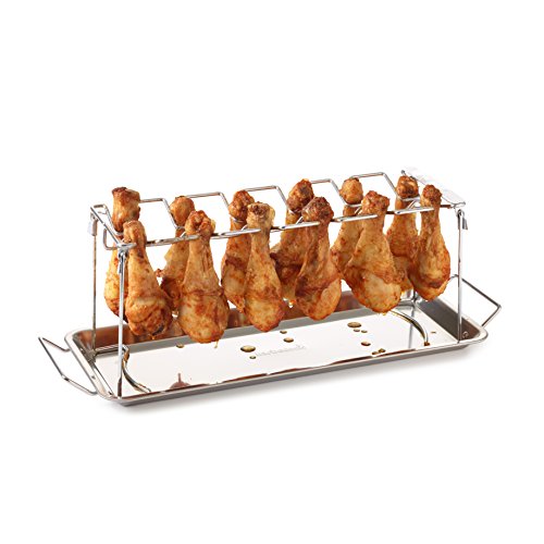 Barbecook Kippenvleugelhouder Parrilla para Alas de Pollo, Gris, 43.2x15.7x15.5 cm