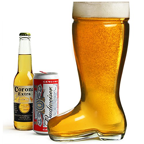 Bar@Drinkstuff - Cerveza de cristal gigante 3,5 pinta de arranque | bierstiefel, vidrio de cerveza boot