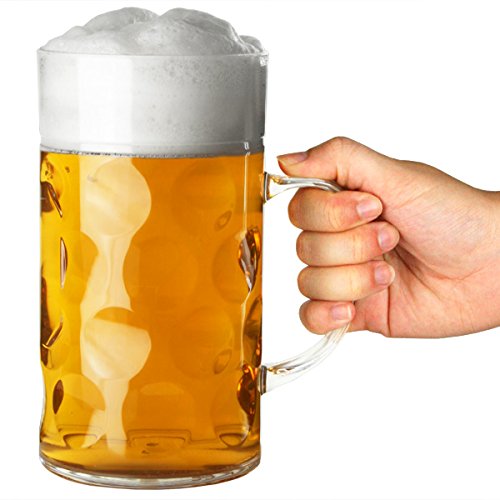 Bar@Drinkstuff - Stein plástico cerveza cerveza 2 | mugs 1ltr cerveza stein, alemán stein, plástico