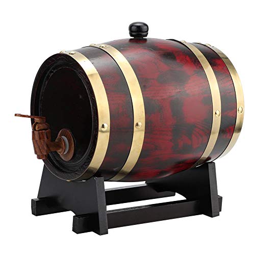 Barril de madera de roble, 3L Hogar Barril de barril de barril de vino de madera de roble Equipo de elaboración de la cerveza casera